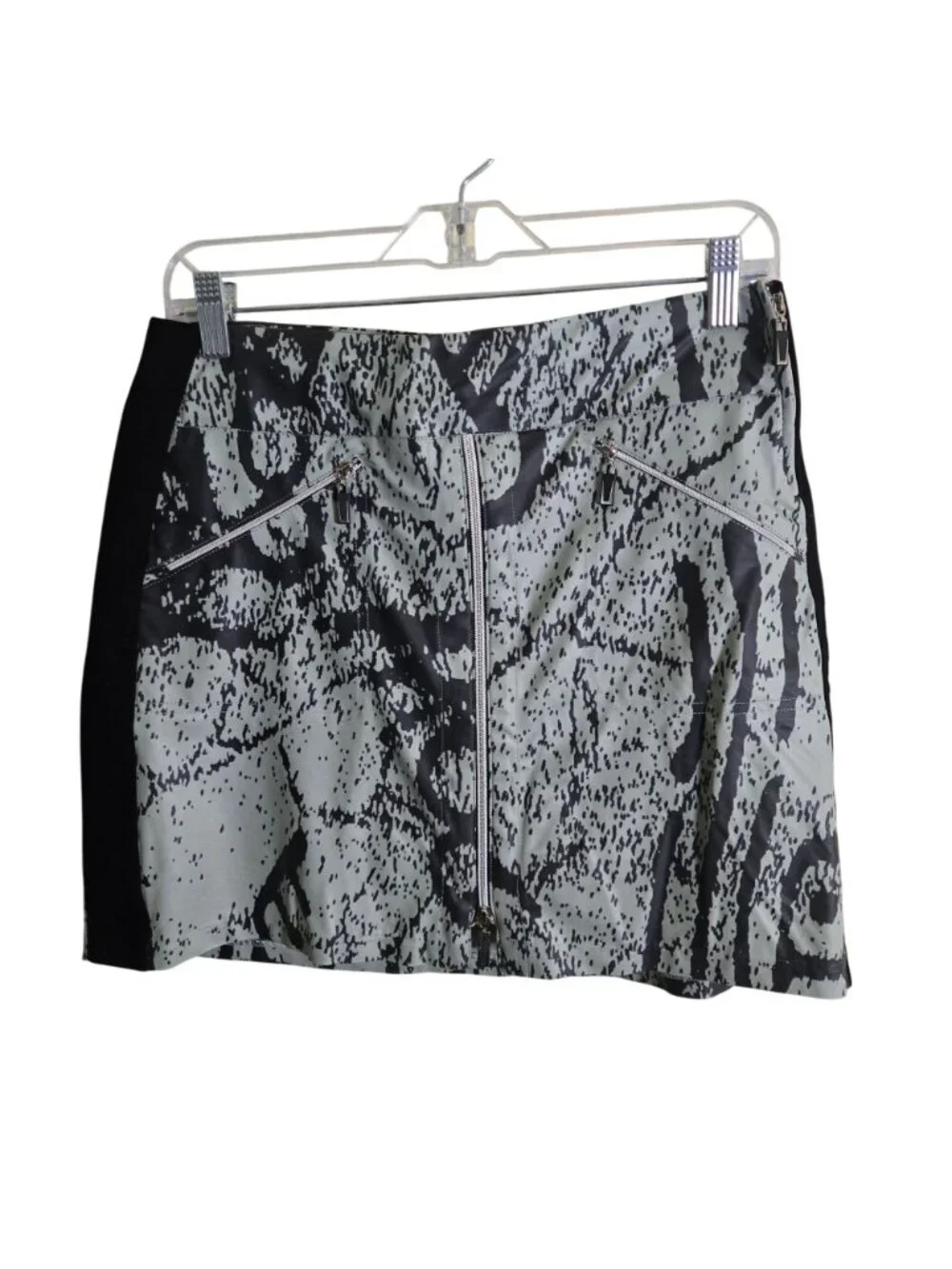 Jamie Sadock Splatter Print Zip Detail Golf Skort Stretch Pockets Size S